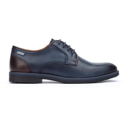 Men's Pikolinos LEON Lace Up Shoes Blue | NZ M98205A